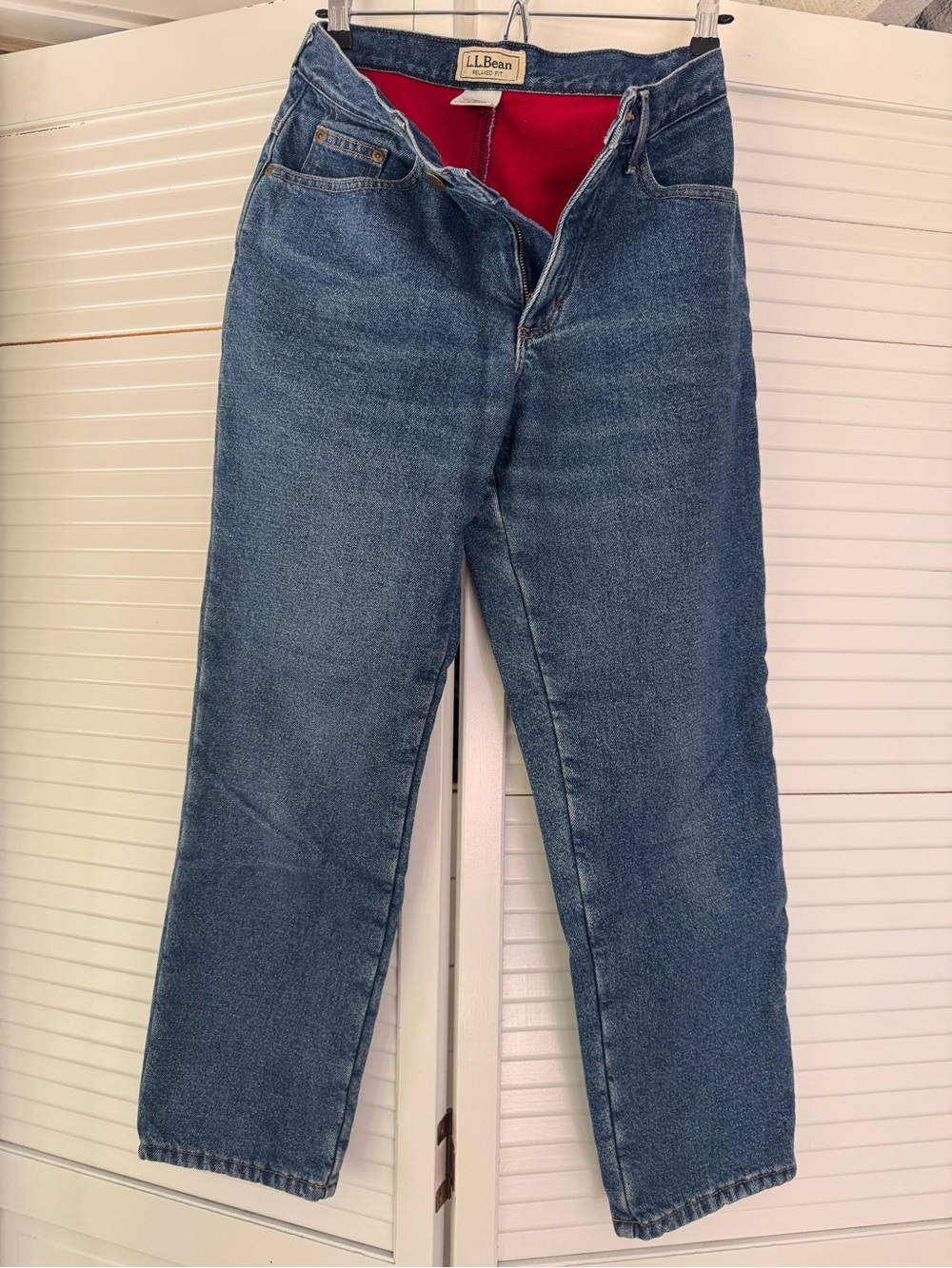 Vintage 90’s L.L.Bean Classic Blue Denim Jeans with Red Lining
